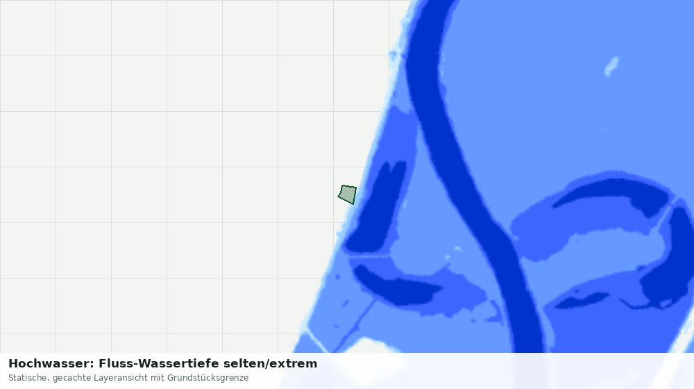 Statische Kartenansicht: Hochwasser: Fluss-Wassertiefe selten/extrem