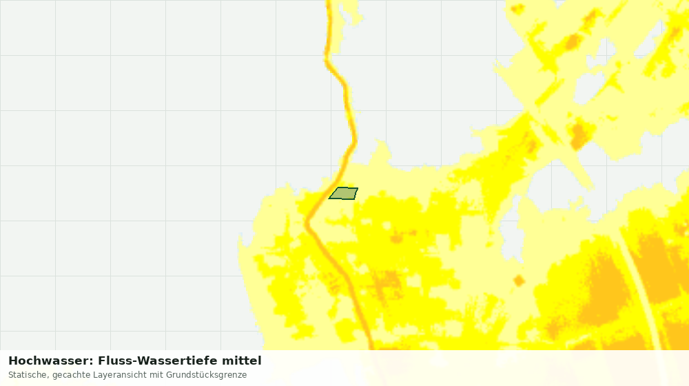 Statische Kartenansicht: Hochwasser: Fluss-Wassertiefe mittel