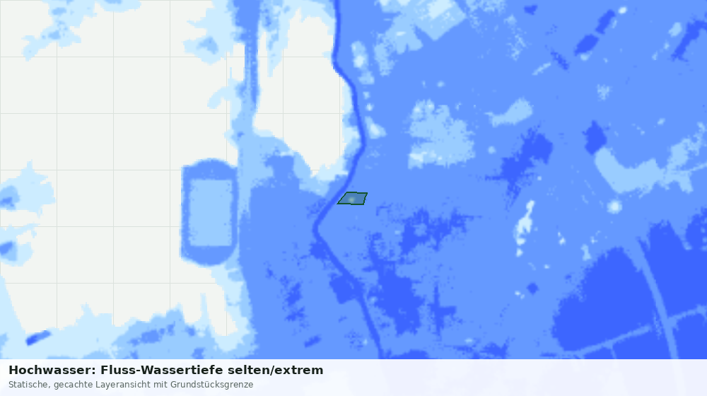 Statische Kartenansicht: Hochwasser: Fluss-Wassertiefe selten/extrem