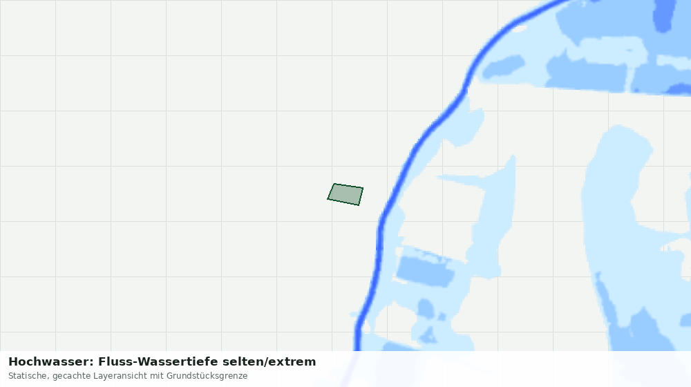 Statische Kartenansicht: Hochwasser: Fluss-Wassertiefe selten/extrem
