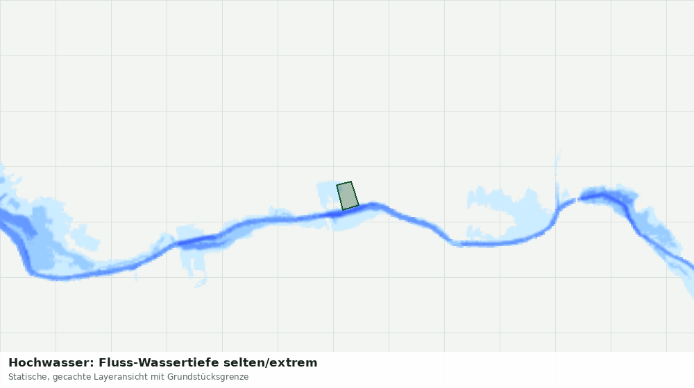 Statische Kartenansicht: Hochwasser: Fluss-Wassertiefe selten/extrem