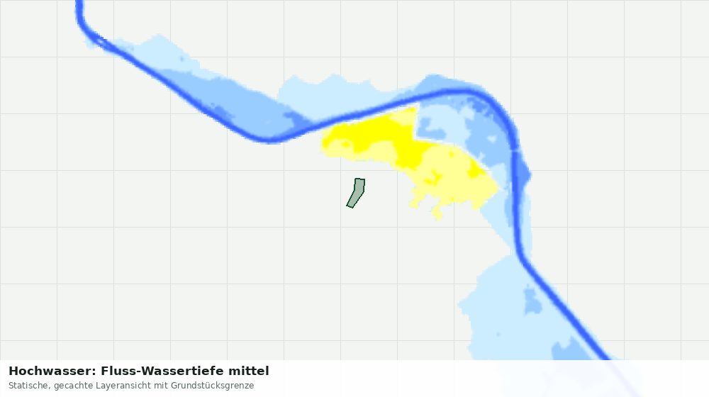 Statische Kartenansicht: Hochwasser: Fluss-Wassertiefe mittel