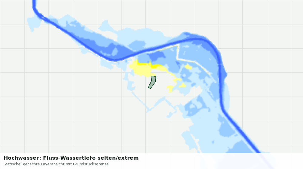 Statische Kartenansicht: Hochwasser: Fluss-Wassertiefe selten/extrem