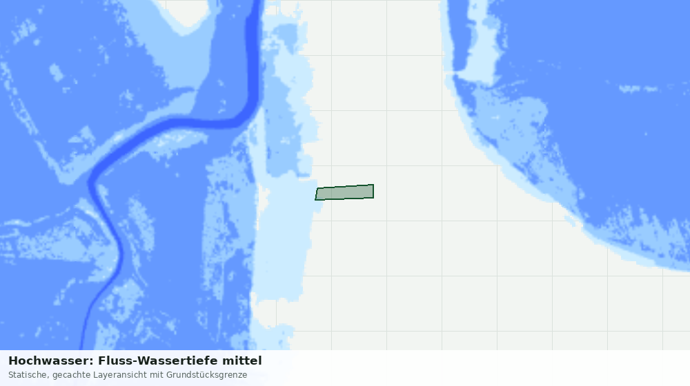 Statische Kartenansicht: Hochwasser: Fluss-Wassertiefe mittel