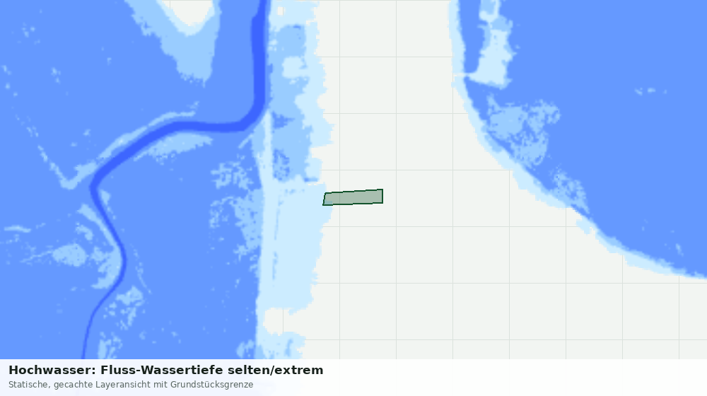 Statische Kartenansicht: Hochwasser: Fluss-Wassertiefe selten/extrem