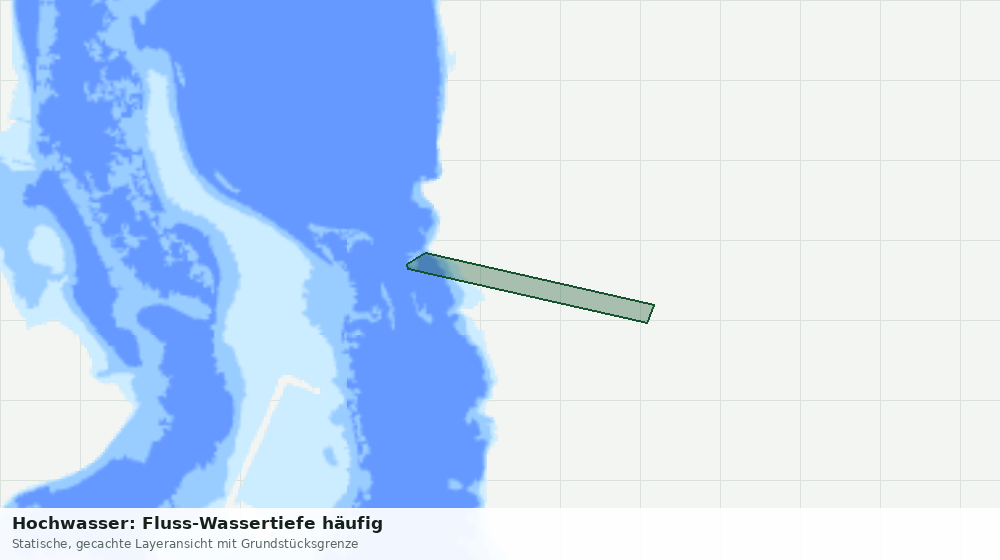Statische Kartenansicht: Hochwasser: Fluss-Wassertiefe häufig