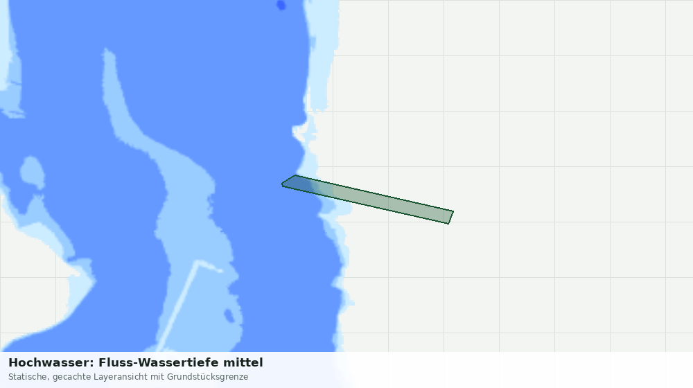 Statische Kartenansicht: Hochwasser: Fluss-Wassertiefe mittel