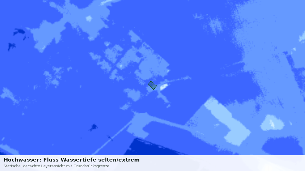 Statische Kartenansicht: Hochwasser: Fluss-Wassertiefe selten/extrem