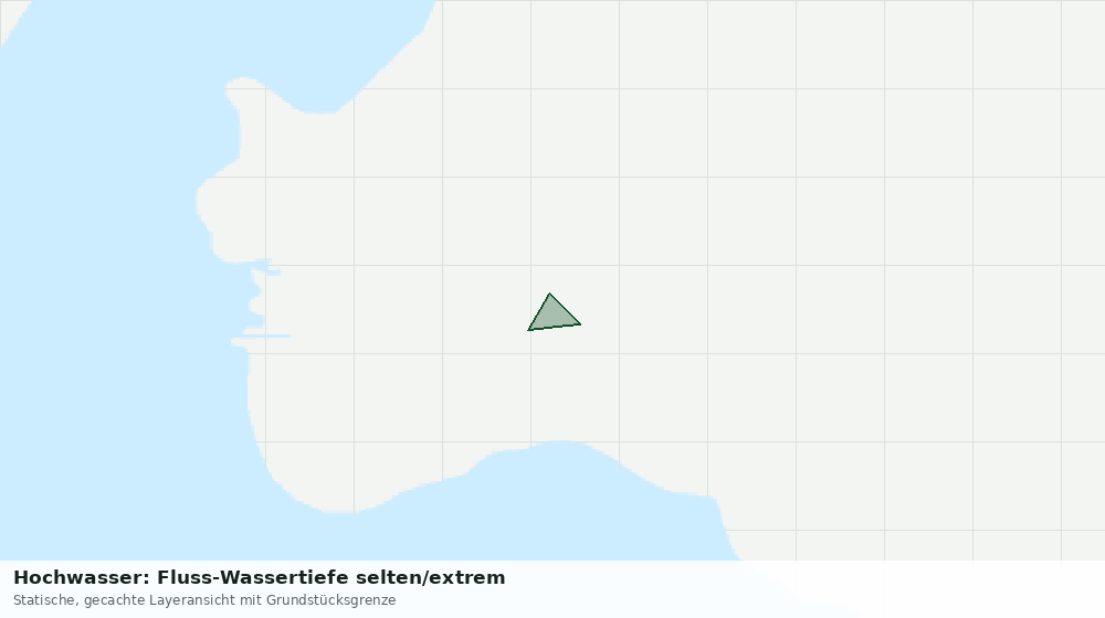 Statische Kartenansicht: Hochwasser: Fluss-Wassertiefe selten/extrem