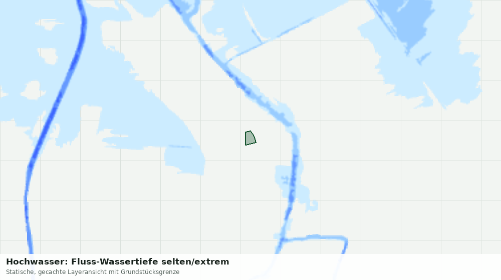 Statische Kartenansicht: Hochwasser: Fluss-Wassertiefe selten/extrem