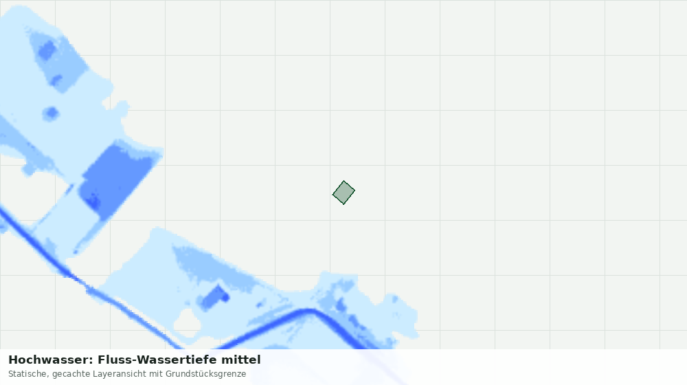 Statische Kartenansicht: Hochwasser: Fluss-Wassertiefe mittel