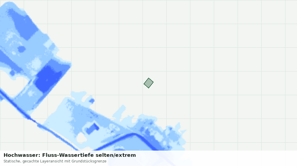 Statische Kartenansicht: Hochwasser: Fluss-Wassertiefe selten/extrem