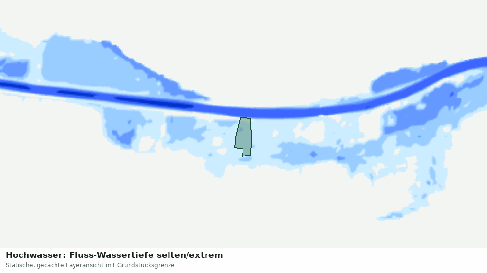 Statische Kartenansicht: Hochwasser: Fluss-Wassertiefe selten/extrem