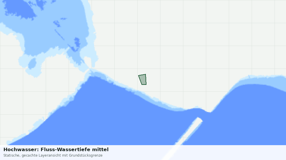 Statische Kartenansicht: Hochwasser: Fluss-Wassertiefe mittel