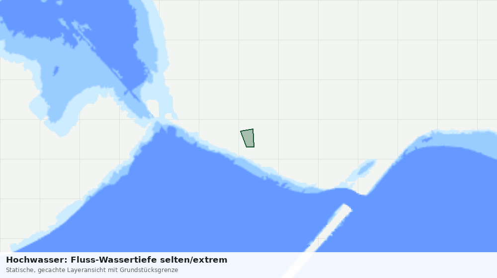 Statische Kartenansicht: Hochwasser: Fluss-Wassertiefe selten/extrem