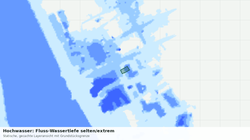 Statische Kartenansicht: Hochwasser: Fluss-Wassertiefe selten/extrem