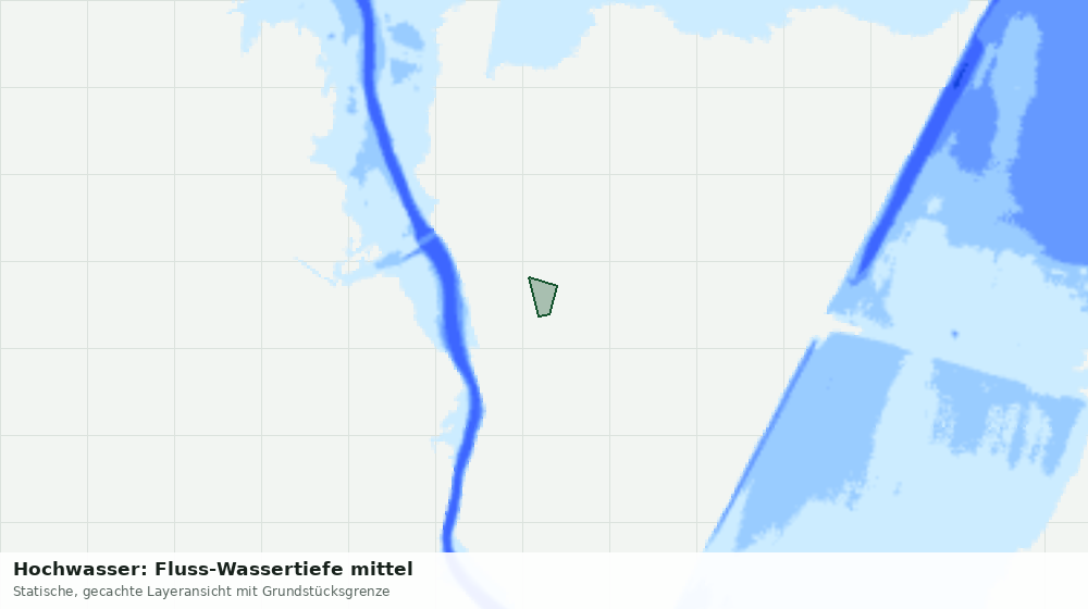 Statische Kartenansicht: Hochwasser: Fluss-Wassertiefe mittel