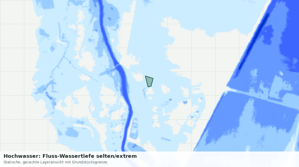 Statische Kartenansicht: Hochwasser: Fluss-Wassertiefe selten/extrem