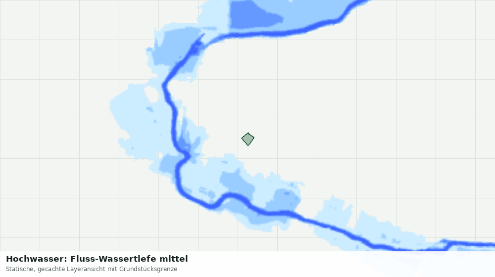 Statische Kartenansicht: Hochwasser: Fluss-Wassertiefe mittel