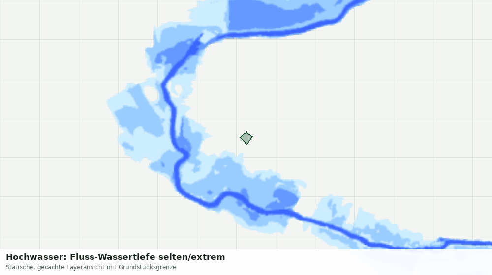 Statische Kartenansicht: Hochwasser: Fluss-Wassertiefe selten/extrem
