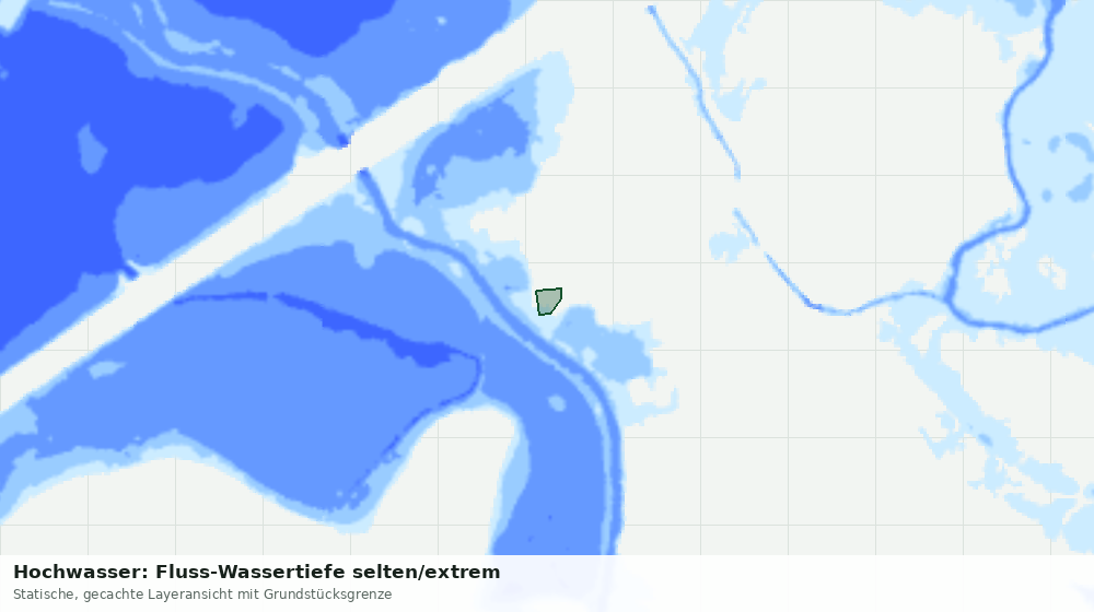 Statische Kartenansicht: Hochwasser: Fluss-Wassertiefe selten/extrem