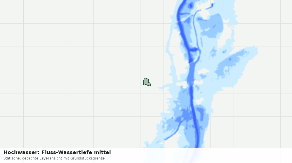 Statische Kartenansicht: Hochwasser: Fluss-Wassertiefe mittel