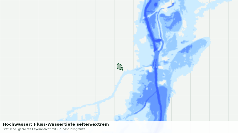 Statische Kartenansicht: Hochwasser: Fluss-Wassertiefe selten/extrem