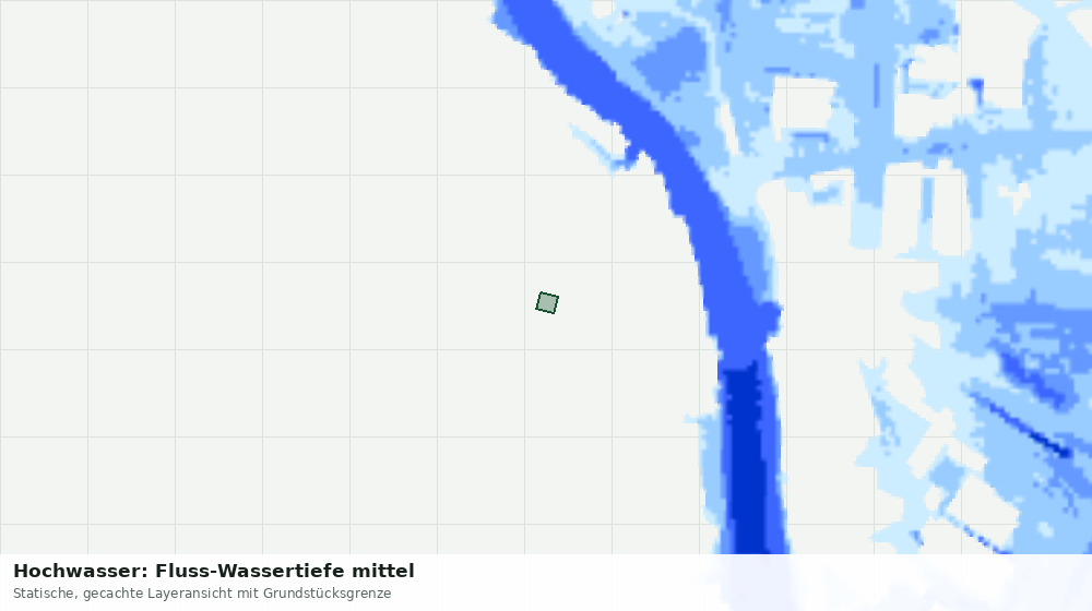 Statische Kartenansicht: Hochwasser: Fluss-Wassertiefe mittel