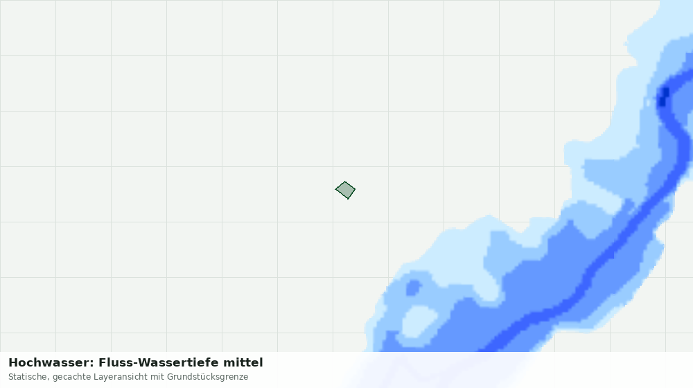 Statische Kartenansicht: Hochwasser: Fluss-Wassertiefe mittel