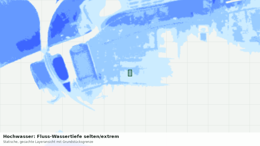 Statische Kartenansicht: Hochwasser: Fluss-Wassertiefe selten/extrem