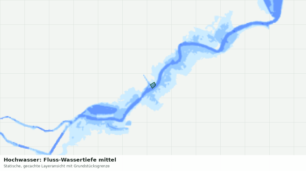 Statische Kartenansicht: Hochwasser: Fluss-Wassertiefe mittel