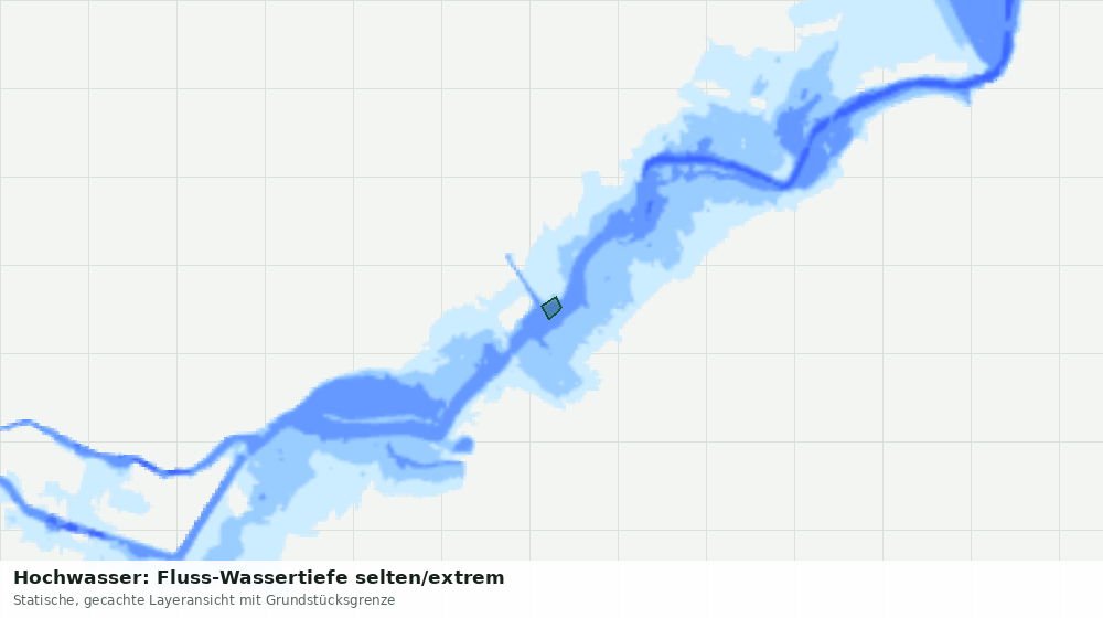 Statische Kartenansicht: Hochwasser: Fluss-Wassertiefe selten/extrem