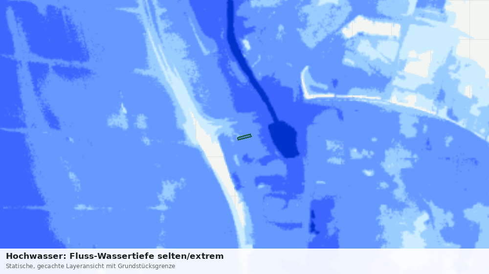 Statische Kartenansicht: Hochwasser: Fluss-Wassertiefe selten/extrem