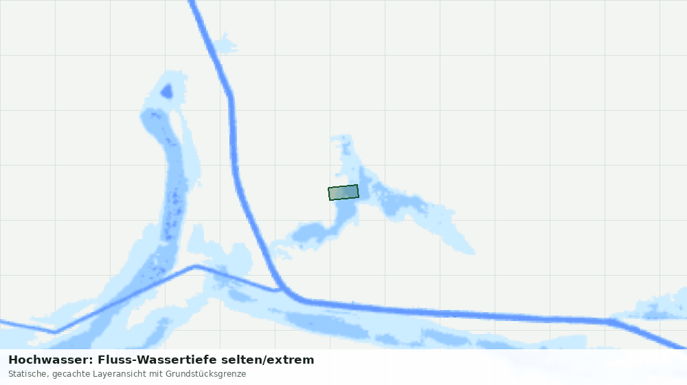 Statische Kartenansicht: Hochwasser: Fluss-Wassertiefe selten/extrem