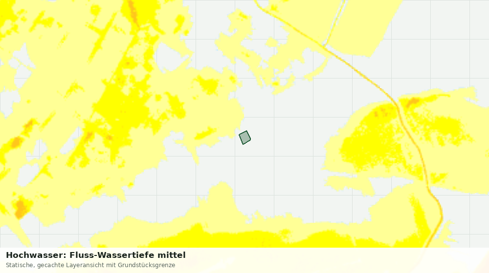Statische Kartenansicht: Hochwasser: Fluss-Wassertiefe mittel