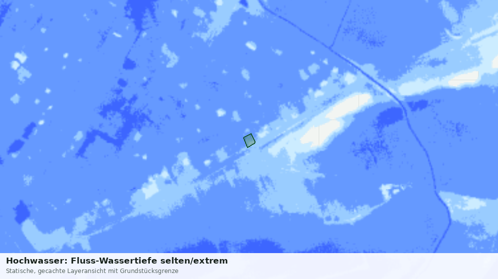 Statische Kartenansicht: Hochwasser: Fluss-Wassertiefe selten/extrem