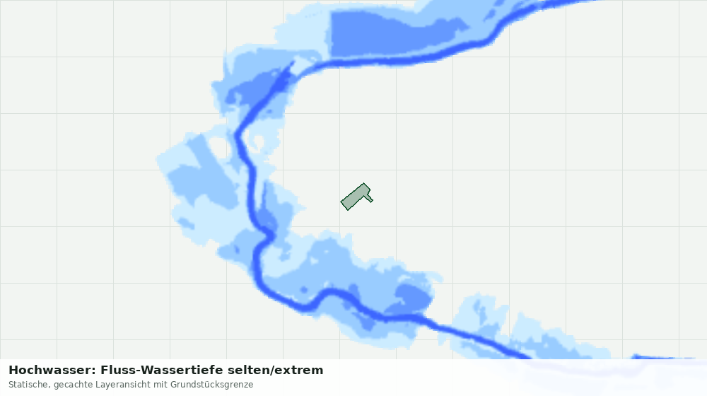 Statische Kartenansicht: Hochwasser: Fluss-Wassertiefe selten/extrem
