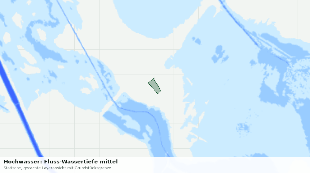 Statische Kartenansicht: Hochwasser: Fluss-Wassertiefe mittel