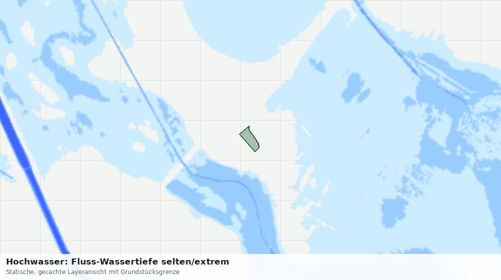 Statische Kartenansicht: Hochwasser: Fluss-Wassertiefe selten/extrem