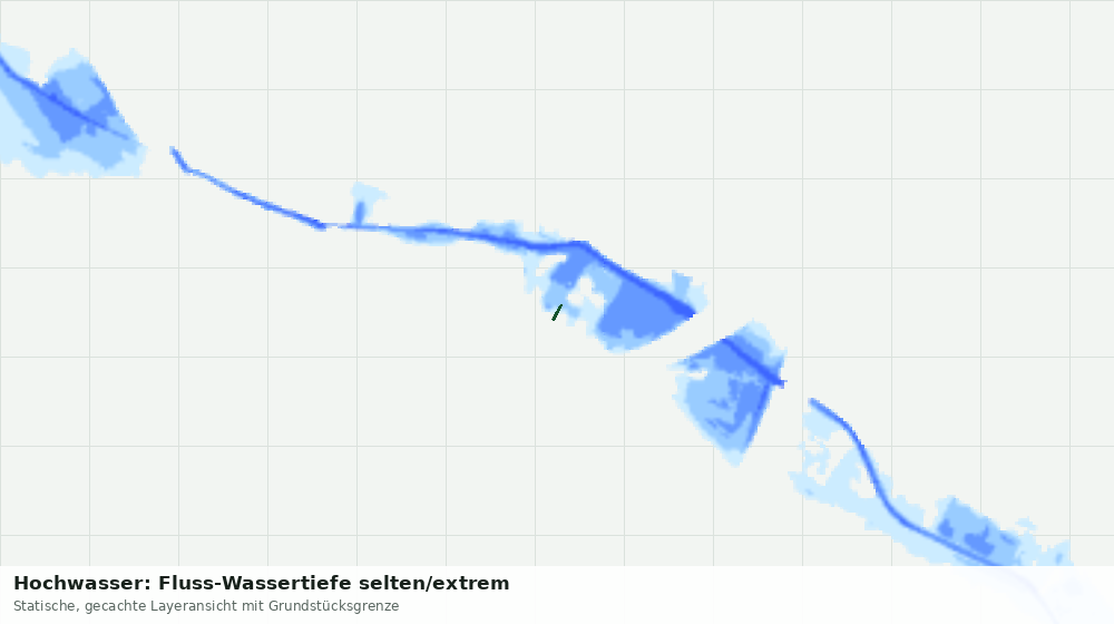 Statische Kartenansicht: Hochwasser: Fluss-Wassertiefe selten/extrem