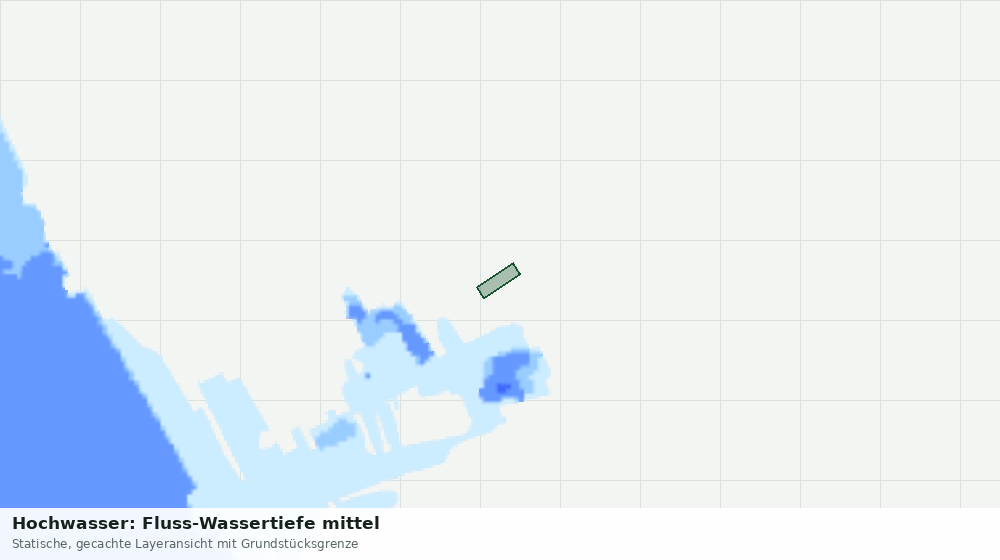 Statische Kartenansicht: Hochwasser: Fluss-Wassertiefe mittel
