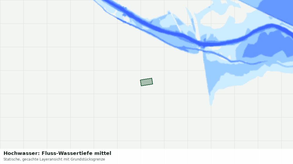 Statische Kartenansicht: Hochwasser: Fluss-Wassertiefe mittel
