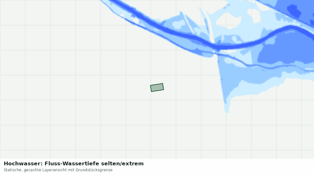 Statische Kartenansicht: Hochwasser: Fluss-Wassertiefe selten/extrem