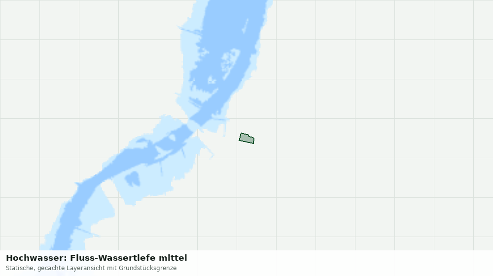 Statische Kartenansicht: Hochwasser: Fluss-Wassertiefe mittel