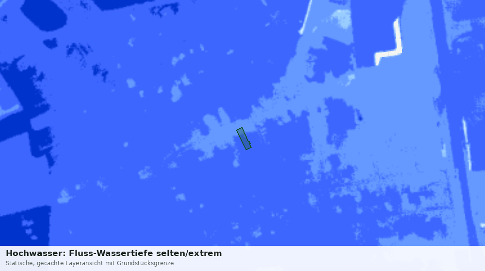 Statische Kartenansicht: Hochwasser: Fluss-Wassertiefe selten/extrem