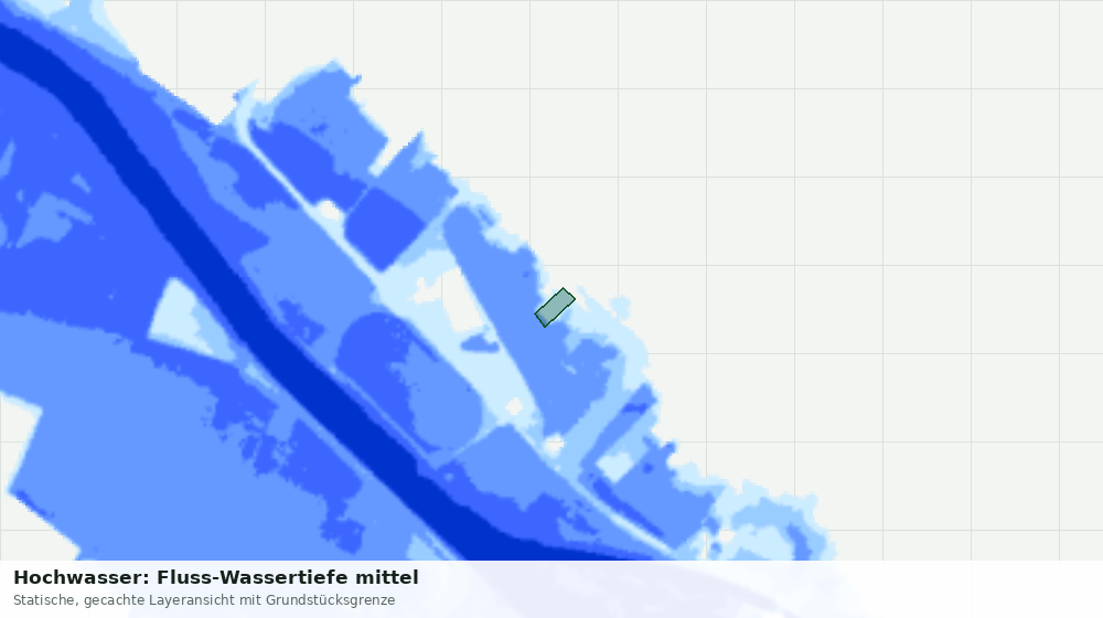 Statische Kartenansicht: Hochwasser: Fluss-Wassertiefe mittel