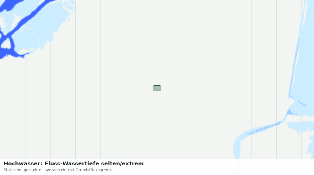 Statische Kartenansicht: Hochwasser: Fluss-Wassertiefe selten/extrem