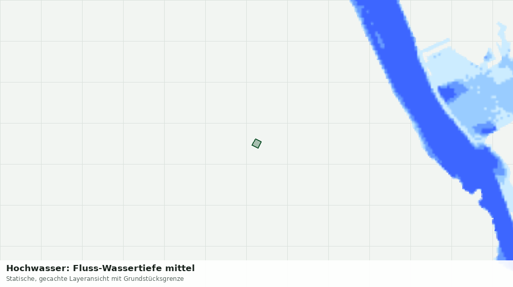 Statische Kartenansicht: Hochwasser: Fluss-Wassertiefe mittel