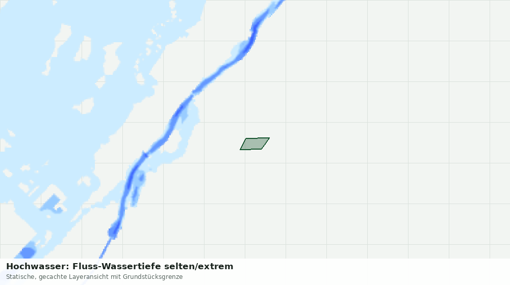 Statische Kartenansicht: Hochwasser: Fluss-Wassertiefe selten/extrem