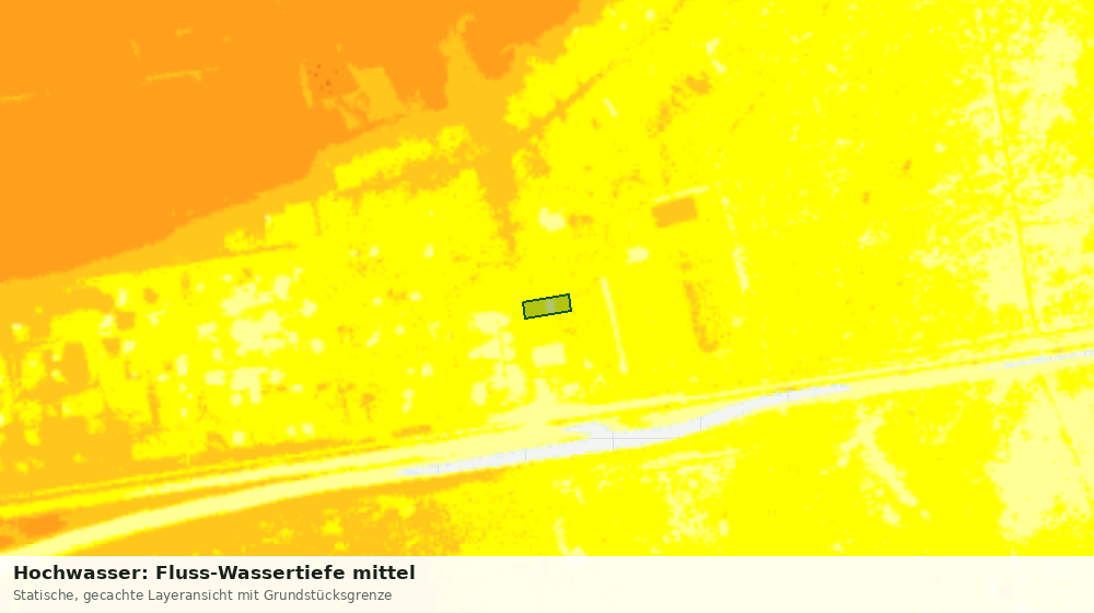 Statische Kartenansicht: Hochwasser: Fluss-Wassertiefe mittel